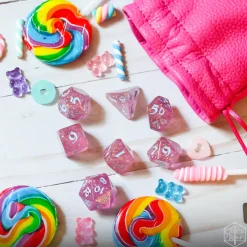 Critical Role Mighty Nein Dice Set: Jester Lavorre- Dice And Dice Bags