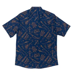 Critical Role Mighty Nein Weapons Button Down Short Sleeve Shirt- Polo & Button Down Shirts