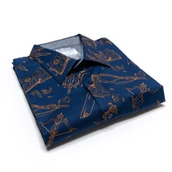 Critical Role Mighty Nein Weapons Button Down Short Sleeve Shirt- Polo & Button Down Shirts