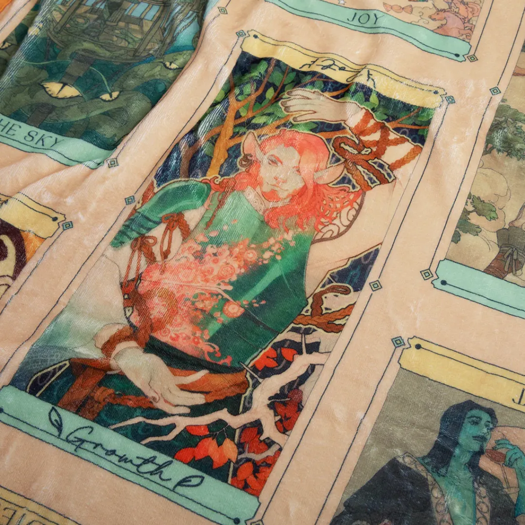 Critical Role Oracle of the Moon Tarot Blanket- Blanket