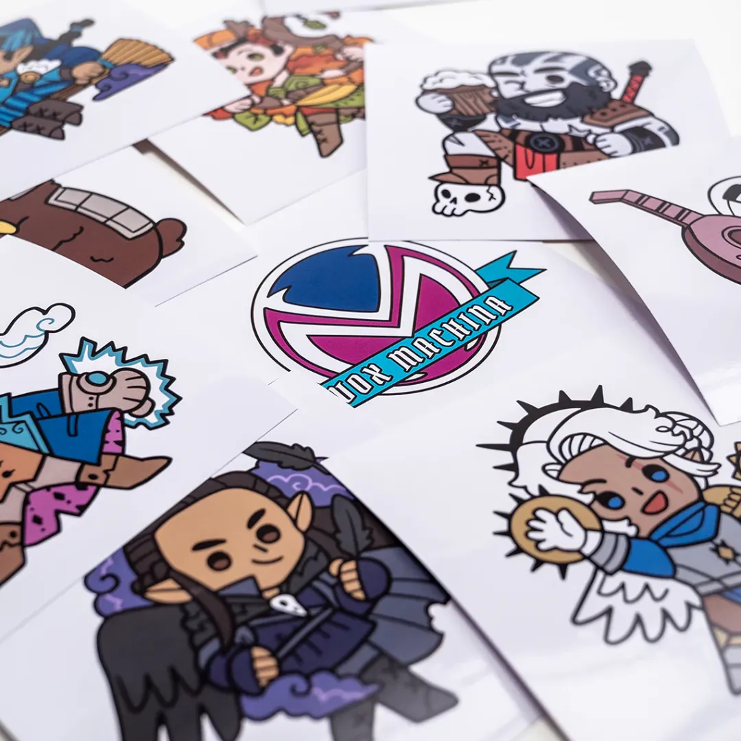 Critical Role Vox Machina Chibi Vinyl Decals Set 10-Pack- Decals And Stickers