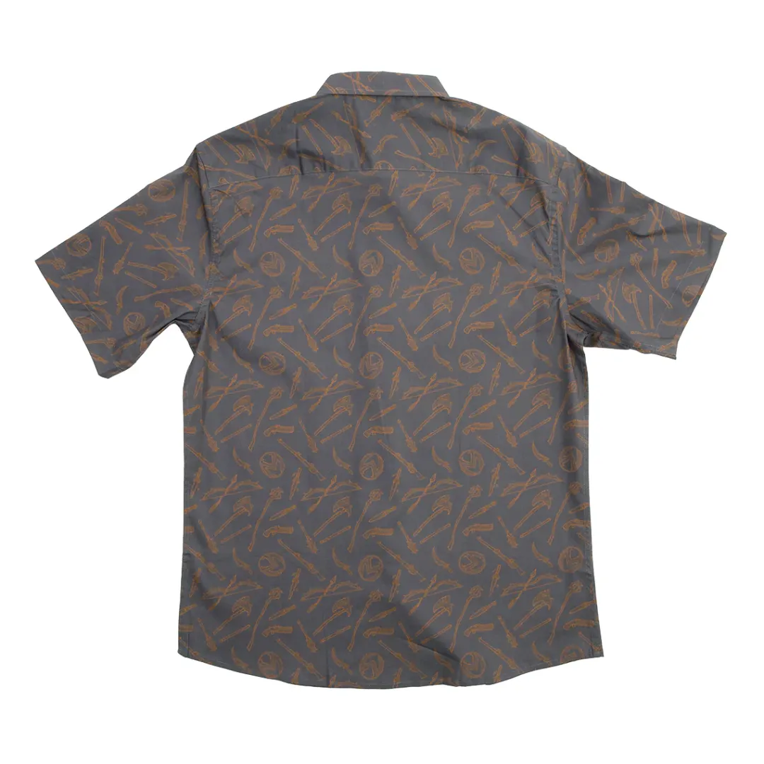 Critical Role Vox Machina Weapons Button Down Short Sleeve Shirt- Polo & Button Down Shirts